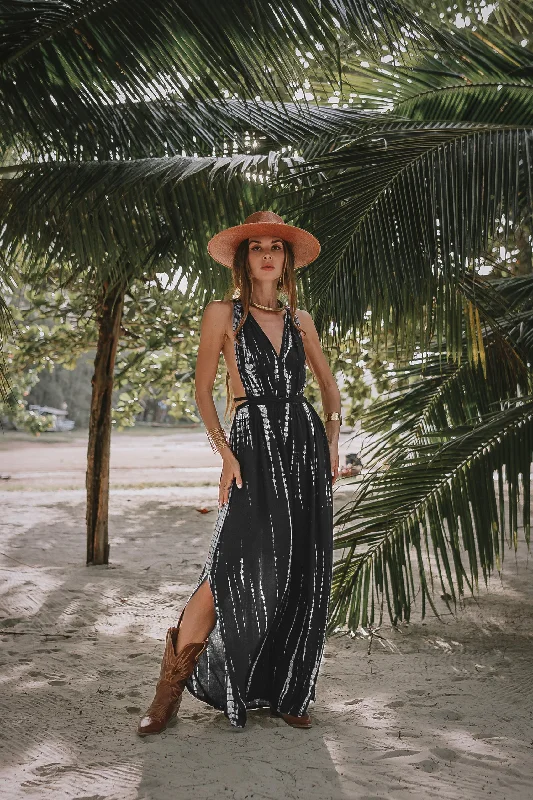 Tie Dye Dress Kiana Black