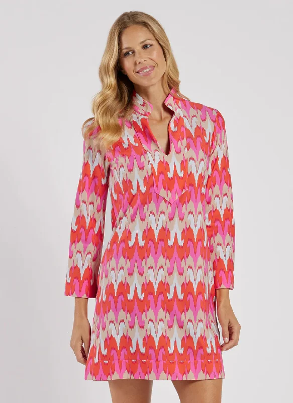 Kate Dress - Paradise Ikat Peony