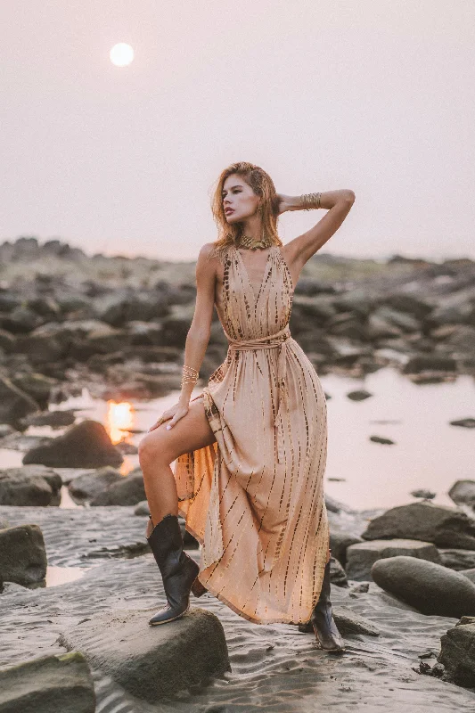 Tie Dye Dress Kiana Beige