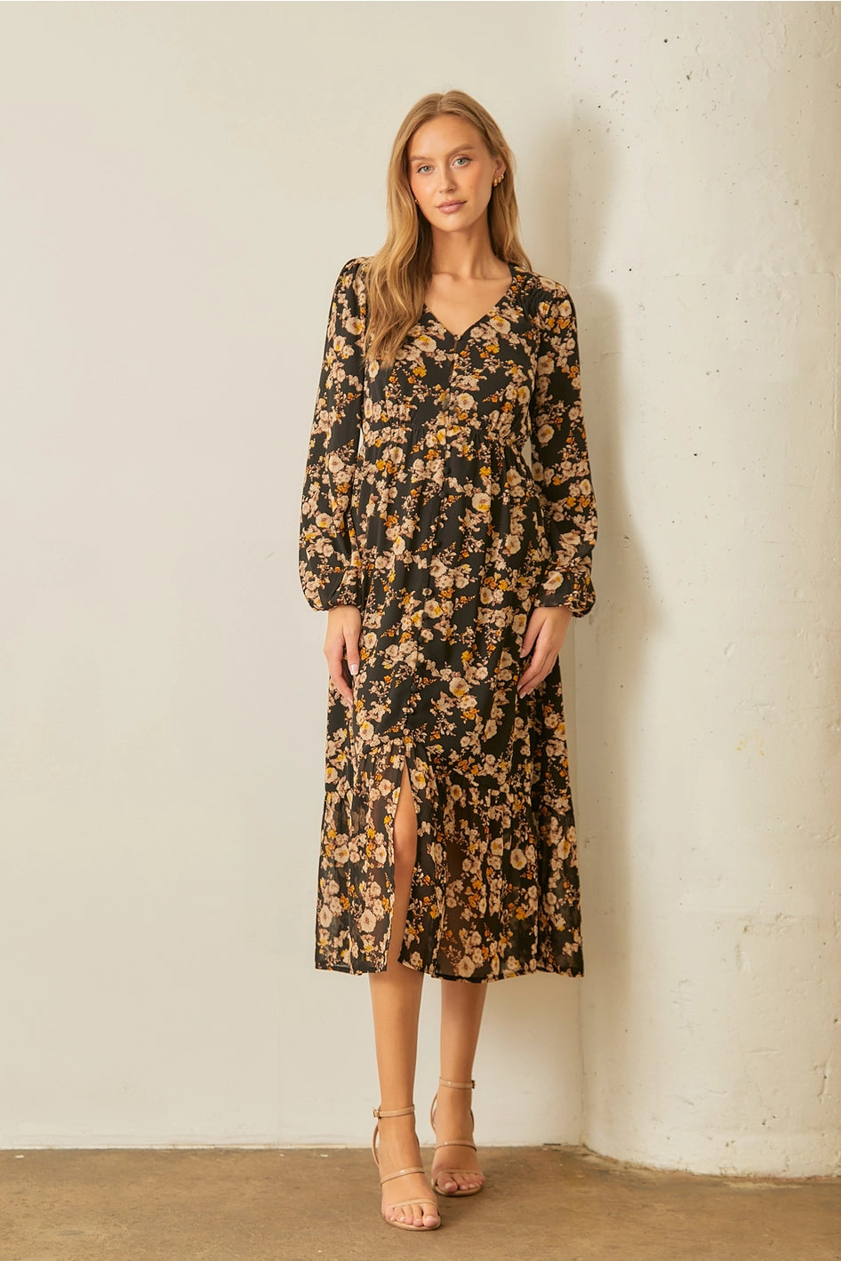Wyatt Floral Print Dress - Plus Size