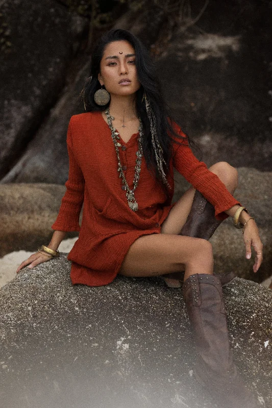 Kitana Mini Tee Dress Rust