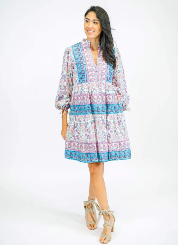 Santorini V-Neck Dress - Geranium