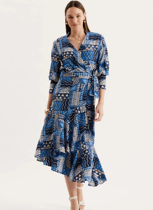Jules Kaleidescope Dress - Blue Multi