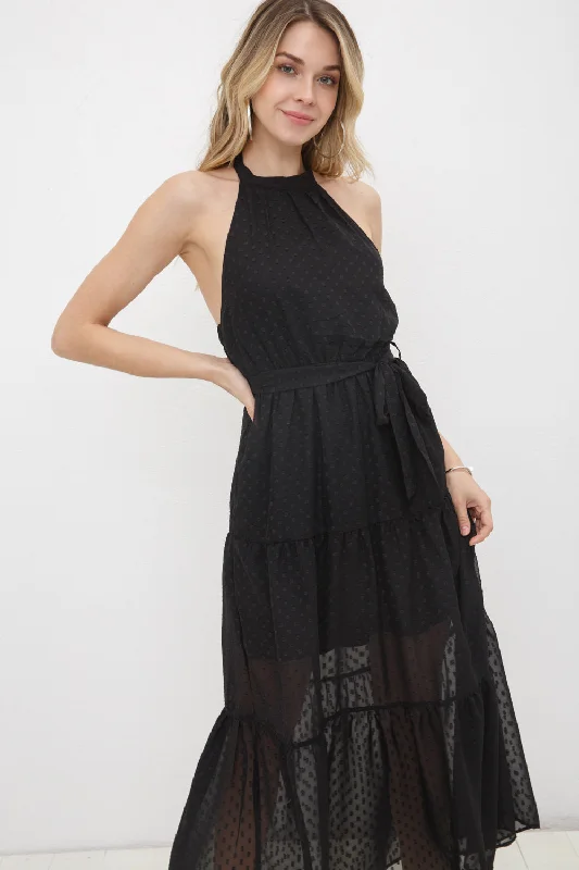 Rianna Tiered Halter Neck Dress- FINAL SALE ITEM
