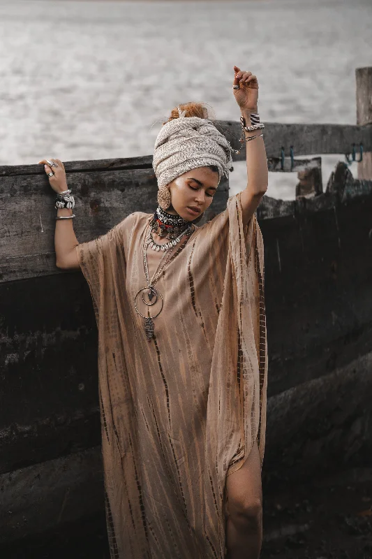 Maxi Kaftan Dress Tie Dye Lioness