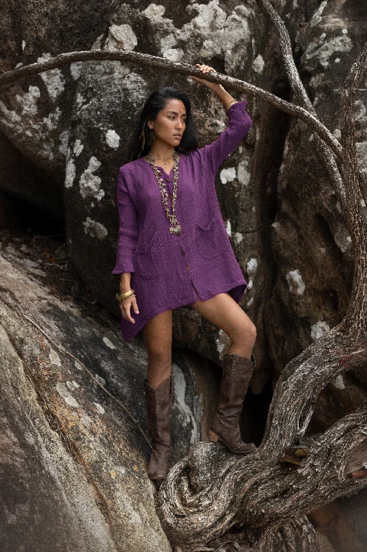 Kitana Mini Tee Dress Purple