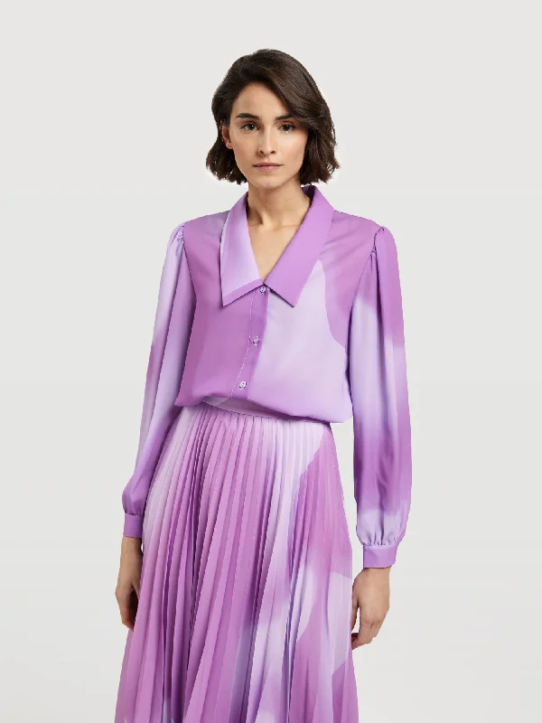 Abstract Print Blouse Soft Modal Blouse