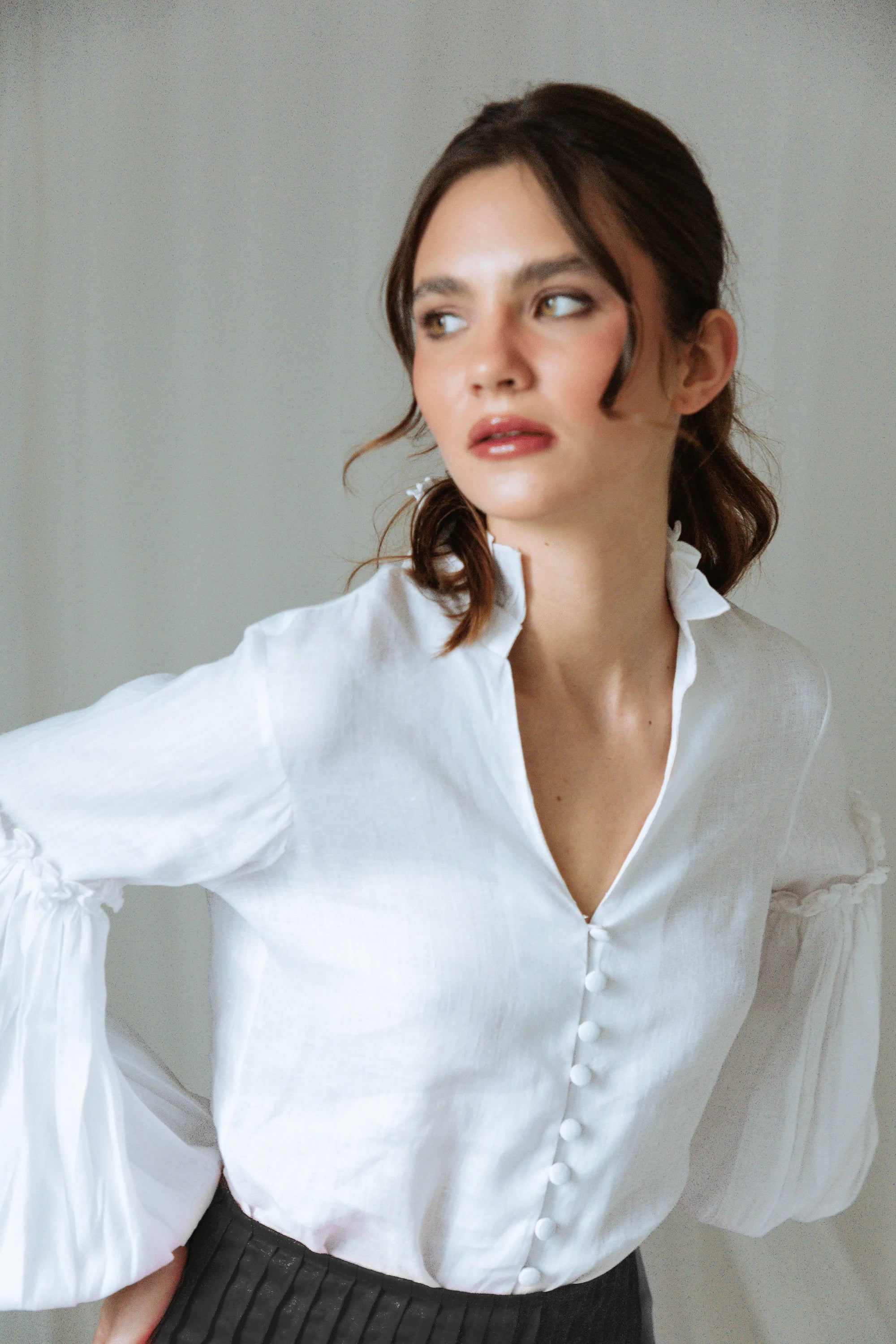 AGATHA BLOUSE Classic White Blouse
