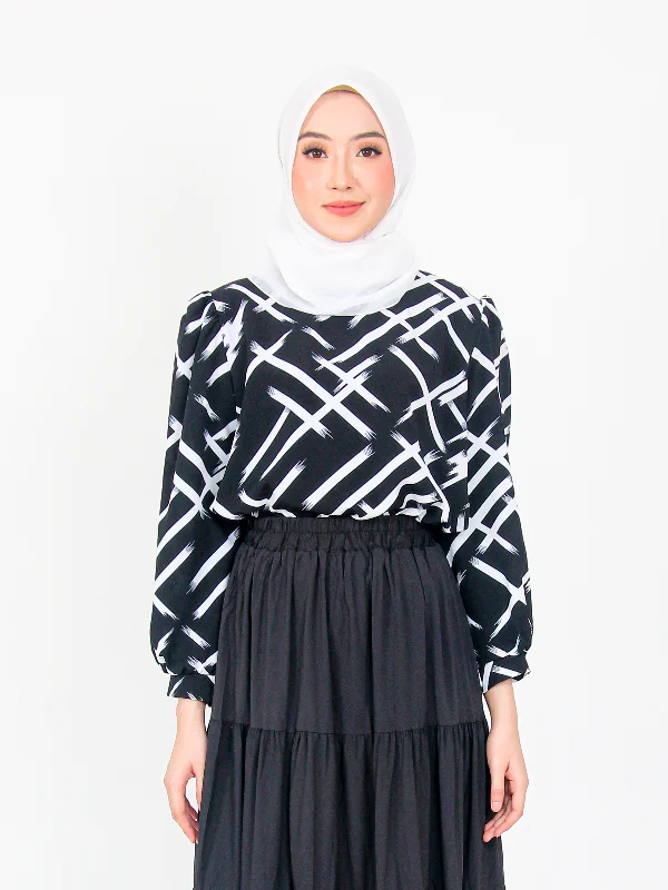 EVELYN LONG SLEEVE BLOUSE CT167 Chic Square Blouse