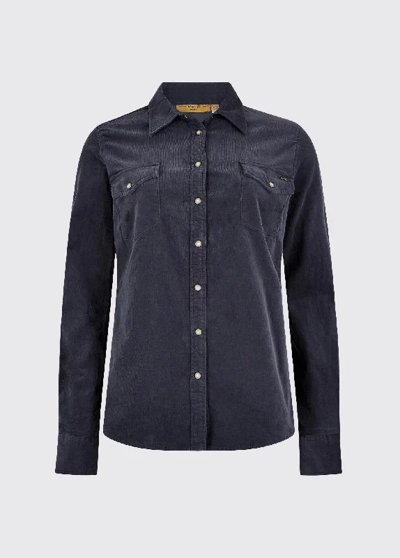Angelica Corduroy Blouse - Indigo Pastel Color Blouse
