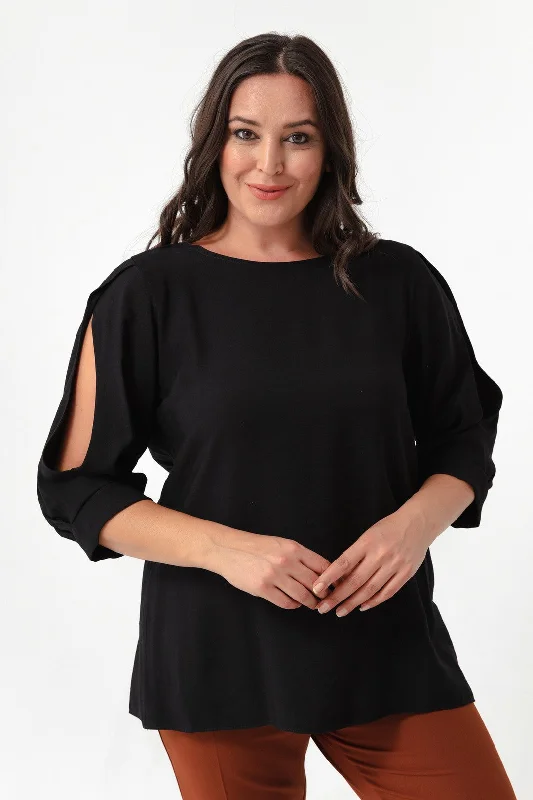 Female Bike Collar Poor Sleeve Big Size Blouse Frilled Cuff Blouse