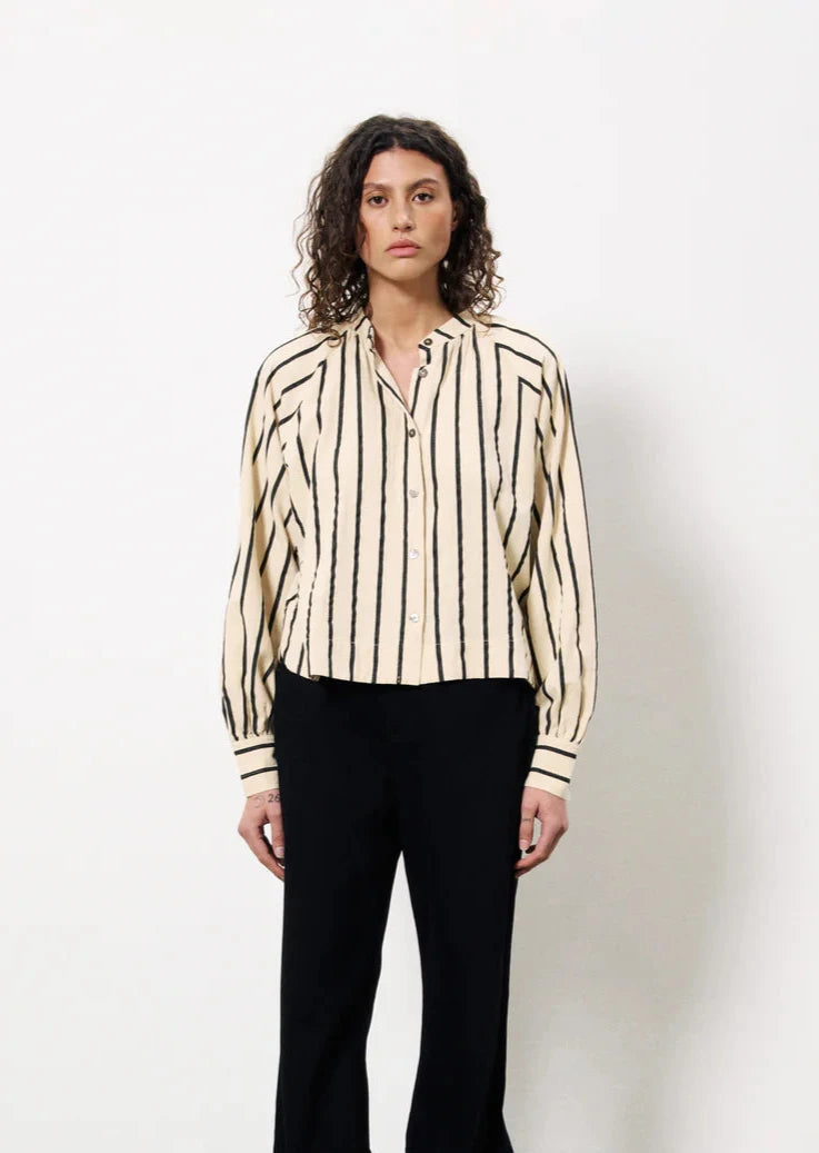 FRNCH Fiona Stripe Blouse Double-Layered Blouse