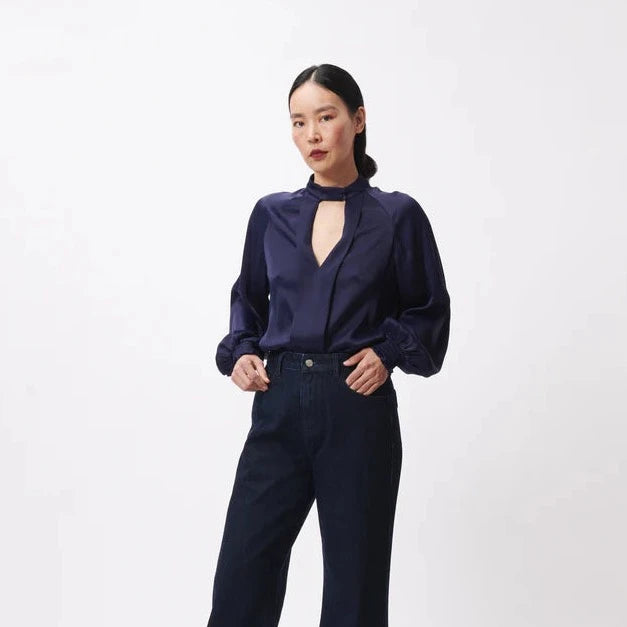 FRNCH Elbar Woven Blouse Wrap Front Blouse