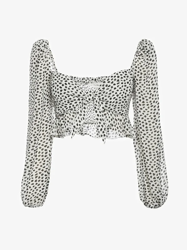 Hayden Tie Blouse Soft Knit Blouse