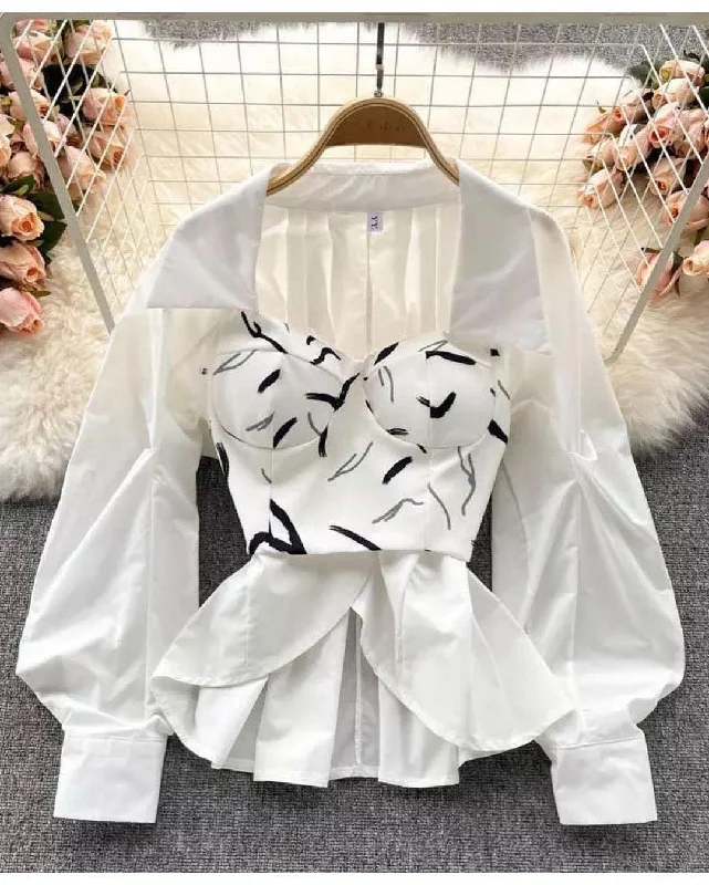 Joey Statement Blouse Backless Summer Blouse