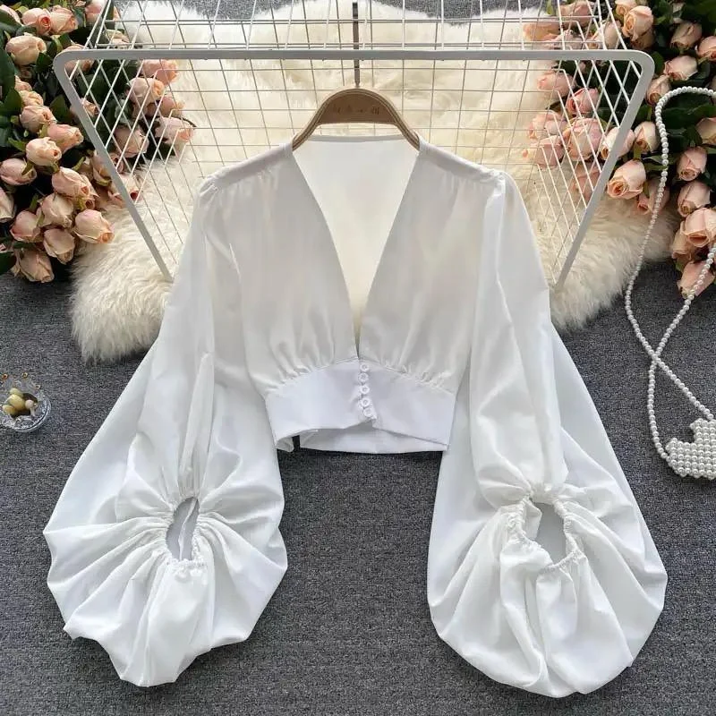 Marie Puffed  Sleeve Blouse Boho Chic Blouse