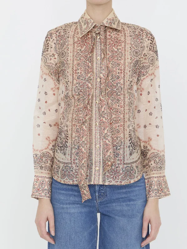 Matchmaker Tie Neck Blouse Chic Ruffle Blouse