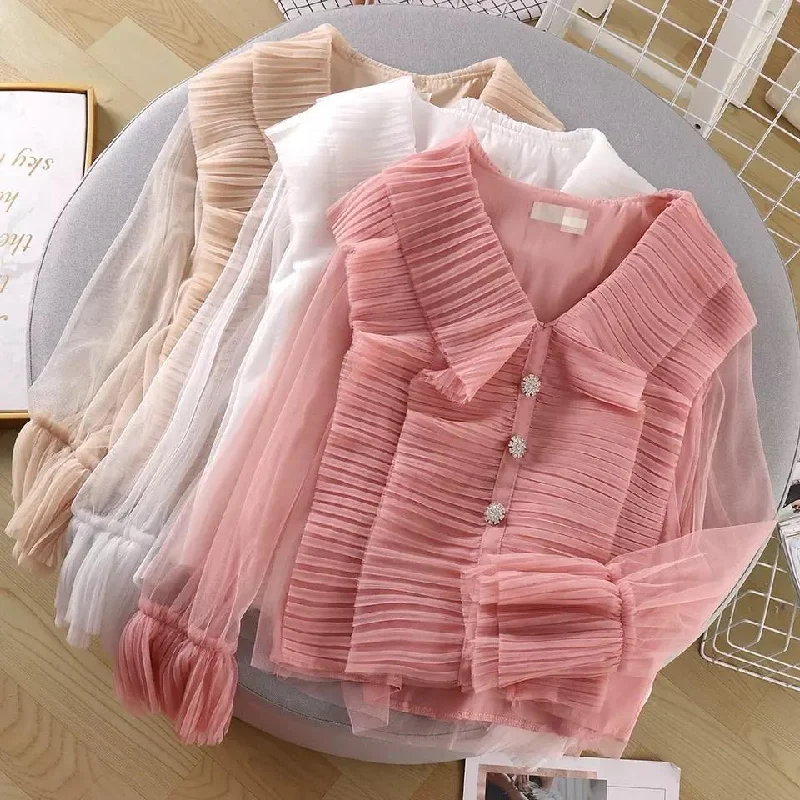 Millie Ruffled Blouse Flowy Bohemian Blouse