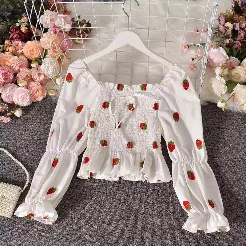 Nelly Embroidered Blouses Silky Tunic Blouse