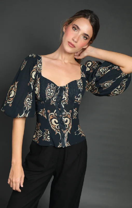 OLIVIA BLOUSE Gathered Detail Blouse