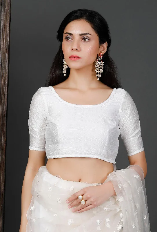 Raw Silk Blouse Delicate Bow Blouse