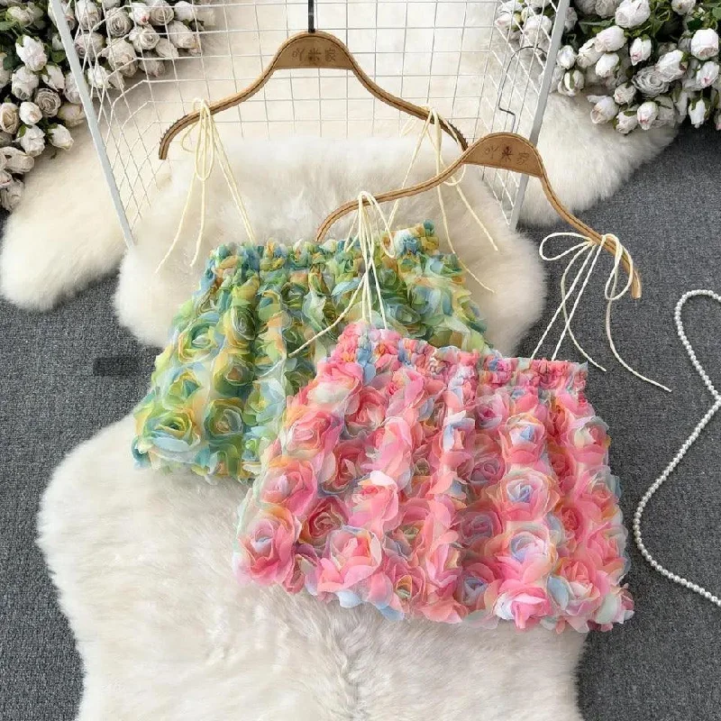 Reming 3D Floral Blouse Peter Pan Collar Blouse