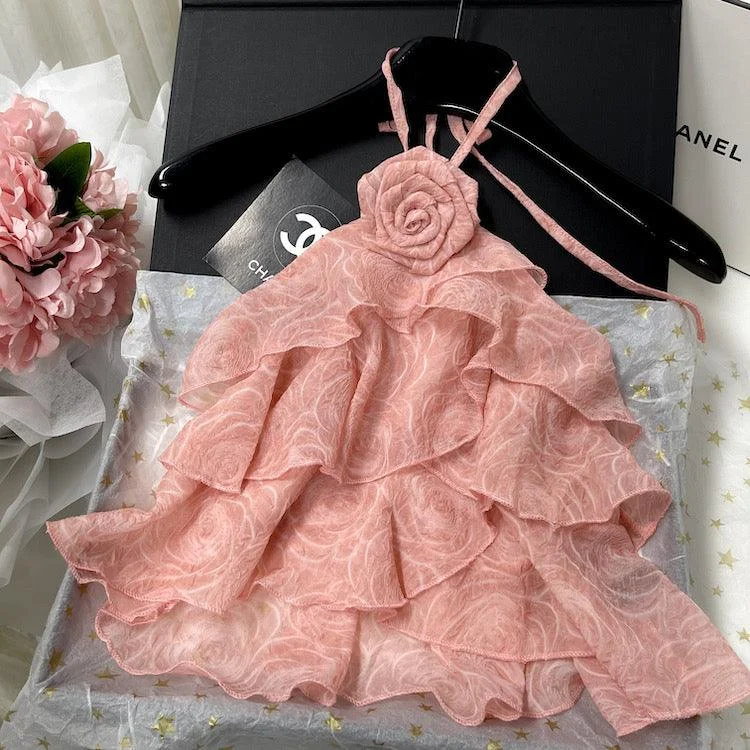 Reya Ruffled Rosette Blouse Business Casual Blouse