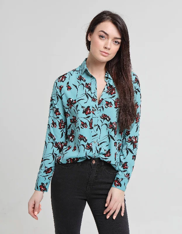 Alannia Blouse Floral Lightweight Linen Blouse