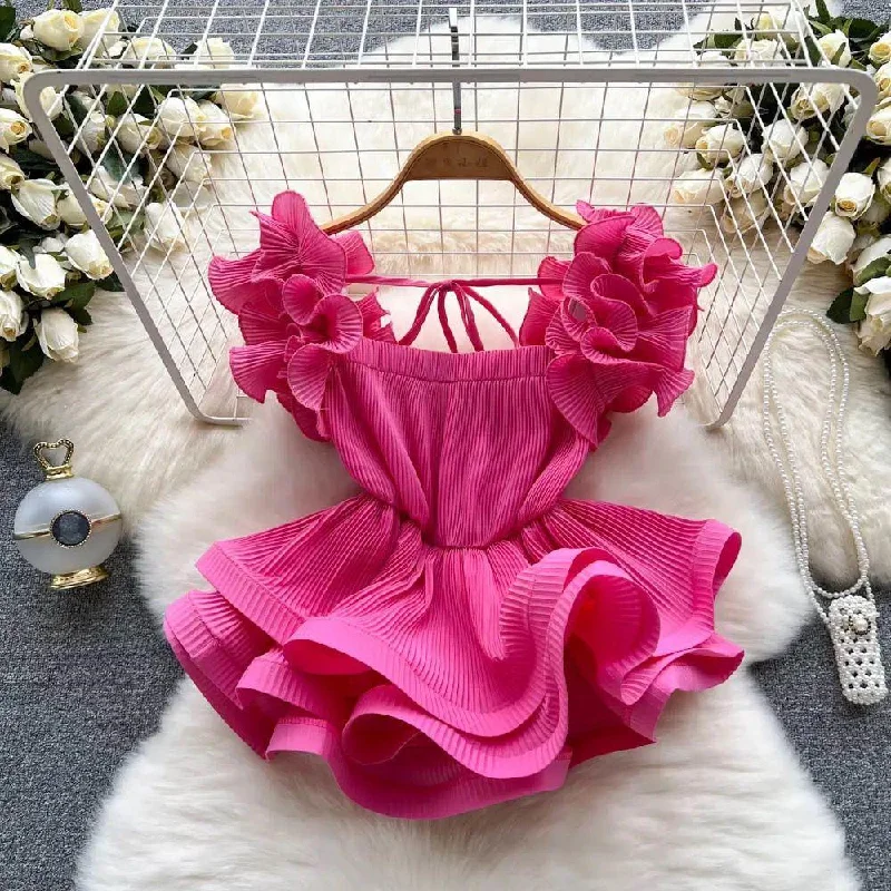 Saige Ruffled Blouse Double-Layered Blouse