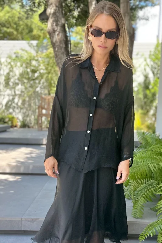 Silk blouse Short Sleeve Blouse