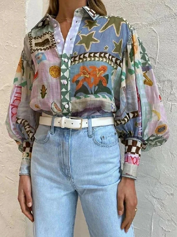 Sussane Statement Blouse Bell Sleeve Blouse