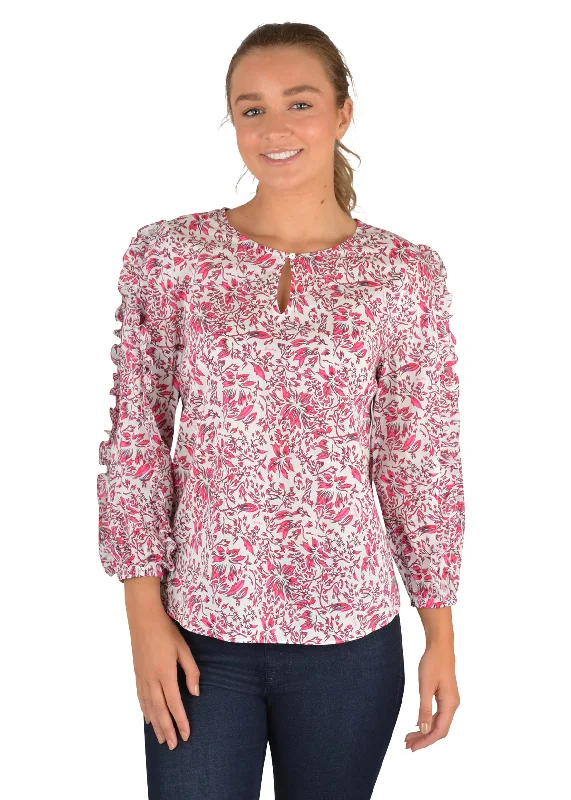 Thomas Cook Ladies Poppy Ruffle Sleeve Blouse - T2S2145060 - ON SALE Relaxed Fit Blouse