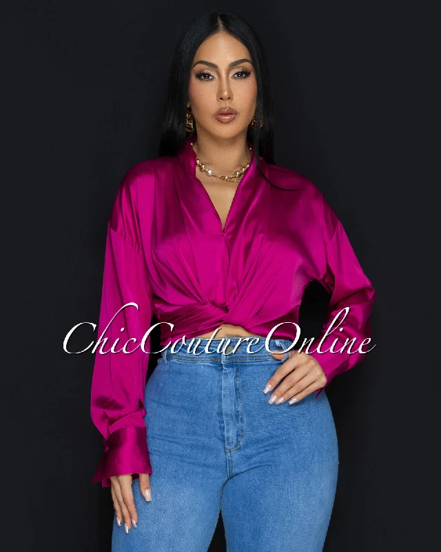 Westerly Magenta Silky Blouse Soft Modal Blouse