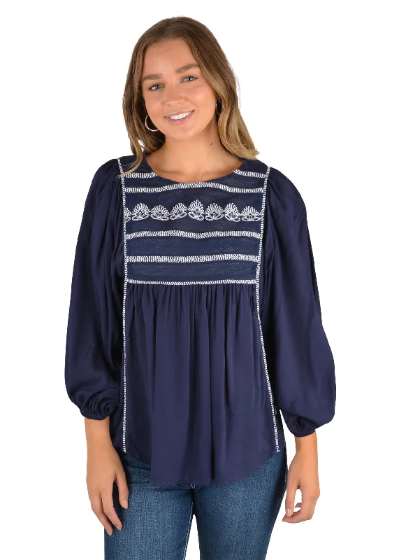 Wrangler Ladies Cayla Blouse - X2S2597893 - ON SALE Textured Cotton Blouse