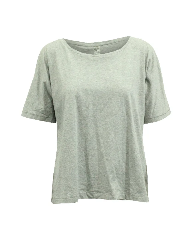 Acne Studios Nairobi C Base Tee in Grey Cotton Handmade Hand-knitted Hand-woven