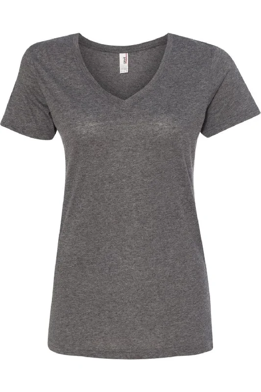 Anvil Women´s Featherweight V-Neck T-Shirt Anti-Shrink Durable Soft