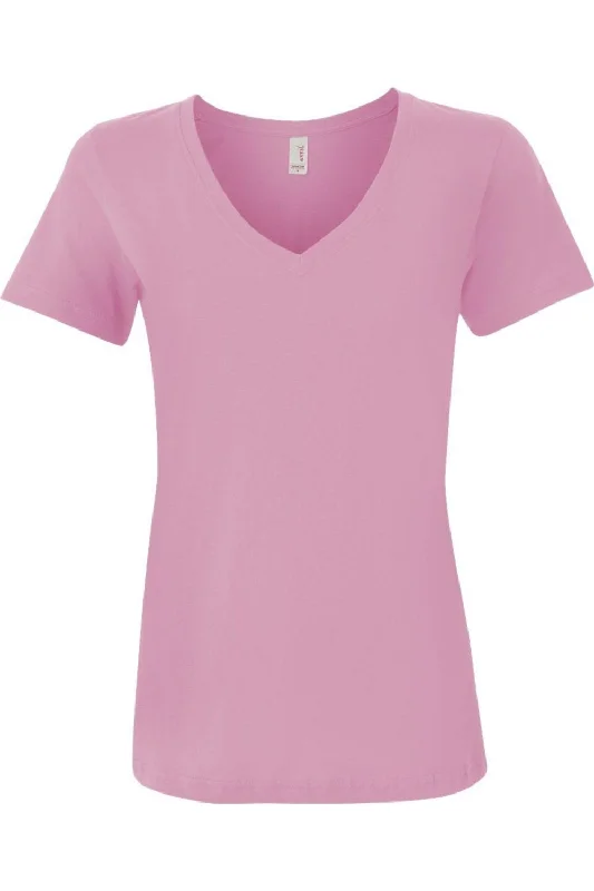 Anvil Women´s Featherweight V-Neck T-Shirt Rayon Velvet Corduroy