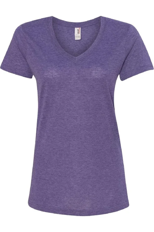 Anvil Women´s Featherweight V-Neck T-Shirt Cashmere Blend Cotton Blend Poly Blend