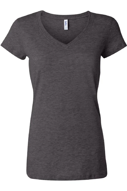 BELLA + CANVAS Womens Jersey V-Neck Tee Layered Multi-layer Single Layer