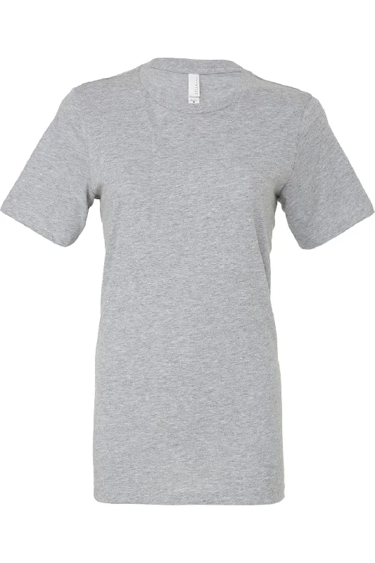 Bella + Canvas Womens/Ladies Heather Jersey Relaxed Fit T-Shirt Zippered Front Buttoned Front Snap Front