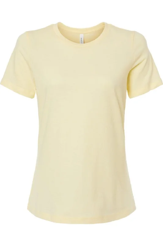 BELLA + CANVAS Womens Relaxed Fit Heather CVC Tee Thin T-Shirt Open Front Quick Dry
