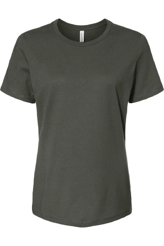 BELLA + CANVAS Womens Relaxed Jersey Tee Notch Collar Peter Pan Collar Cowl Neck