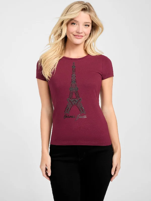 Eco Bonsoir Tee Basic T-Shirt Crew Neck Short Sleeve
