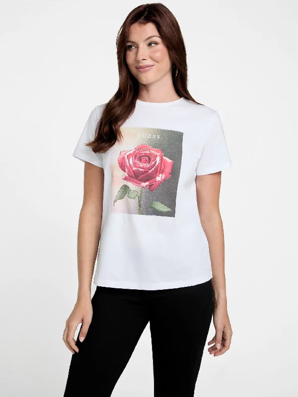 Eco Rosie Tee Asymmetrical Pockets Print
