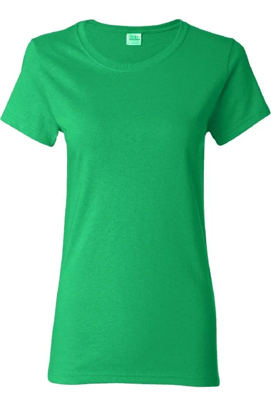 Gildan Heavy Cotton Womens T-Shirt Elasticated Padded Insulated