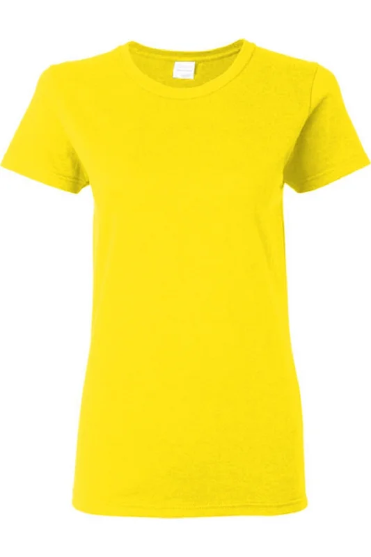 Gildan Ladies/Womens Heavy Cotton Missy Fit Short Sleeve T-Shirt Chenille Blend Fleece Blend Nylon Blend