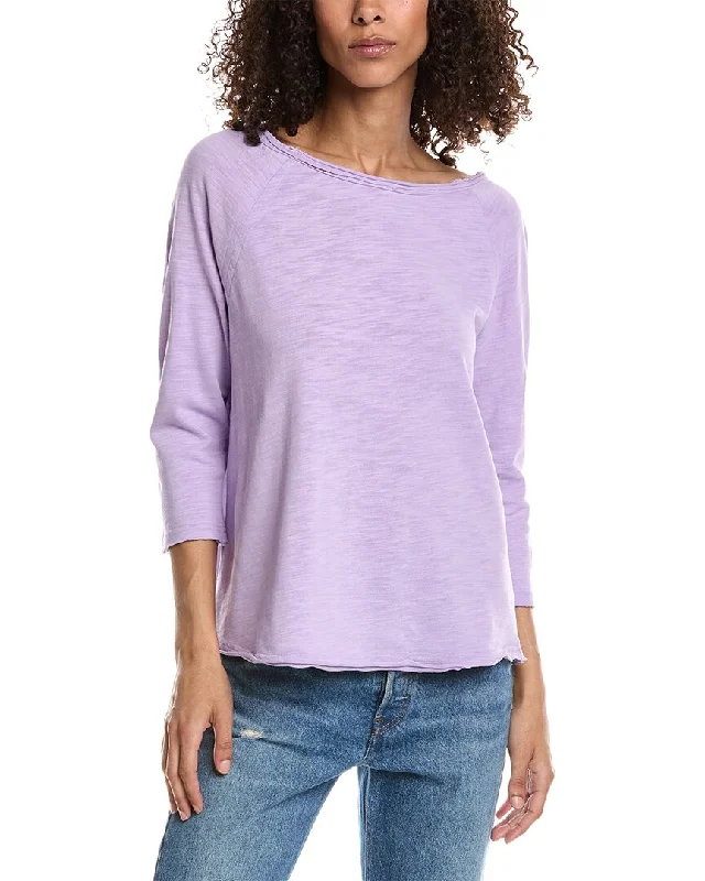 InCashmere Raglan T-Shirt Striped Floral Plaid