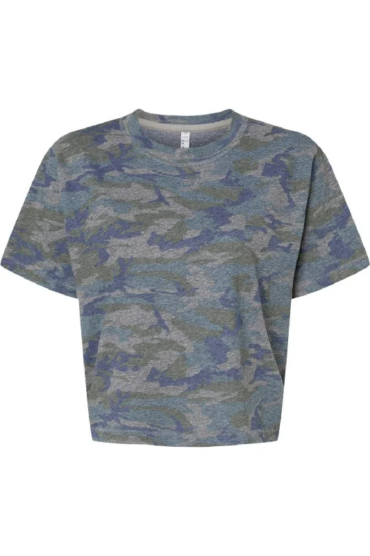 LAT Women´s Boxy Tee V-Neck T-Shirt Long Sleeve Cotton