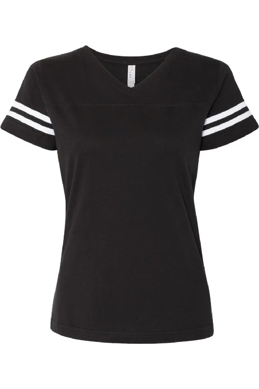 LAT Women´s Football V-Neck Fine Jersey Tee Satin Fabric Silk Fabric Chiffon Fabric