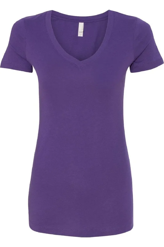 Next Level Women´s Ideal V-Neck T-Shirt Solid Print Embellished